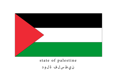 Filistin bayrağı, Filistin bayrağının renkleri, resmi renklerle ve tarafsız arkaplan ile temiz; kırpılmış sınır ile png biçimi. grafik illüstrasyon