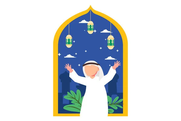 Illustration Design Plat Ramadan — Image vectorielle