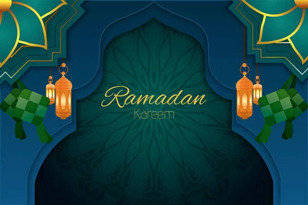 Ramadan Kareem Islamitische Achtergrond — Stockvector