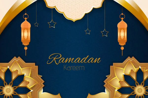 Ramadan Kareem Tło Islamskie — Wektor stockowy