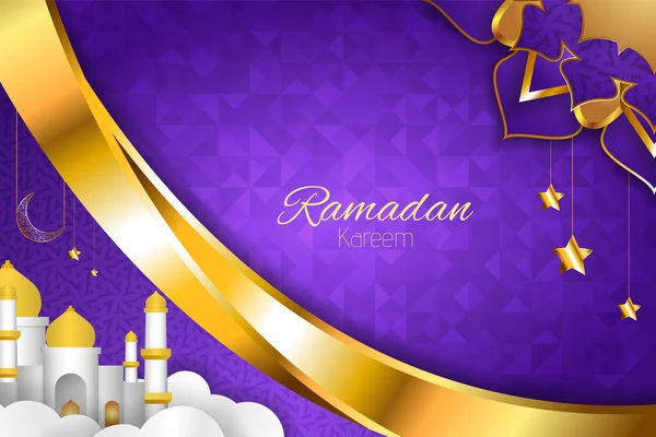 Latar Belakang Ramadan Dengan Ornamen - Stok Vektor
