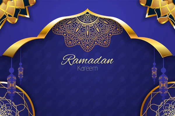 Ramazan Kareem İslami zemin süsle süslenmiş