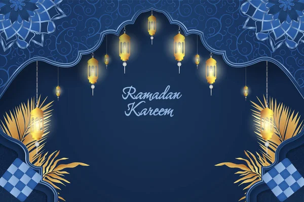 Ramadan Kareem Projeto Fundo — Vetor de Stock