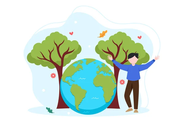 stock vector Earth Day Flat Design