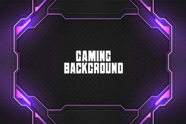 Ögesi olan siyah ve mor oyun arkaplanı