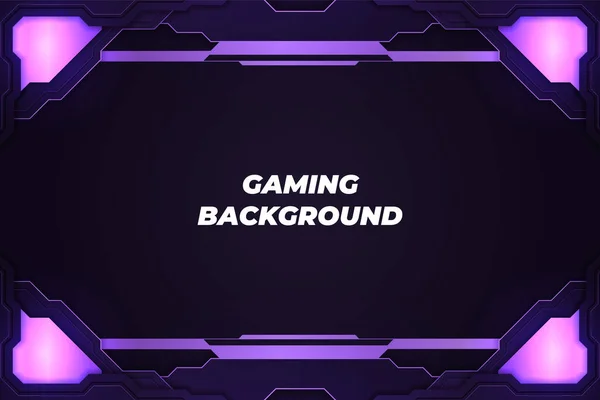 Gaming Background Black Purple Element — Stock Vector