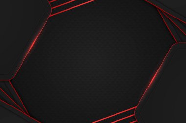 Ögesi olan modern arkaplan siyah ve kırmızı