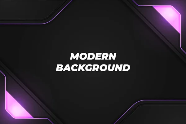 Moderner Hintergrund Schwarz Und Lila Mit Elementen — Stockvektor