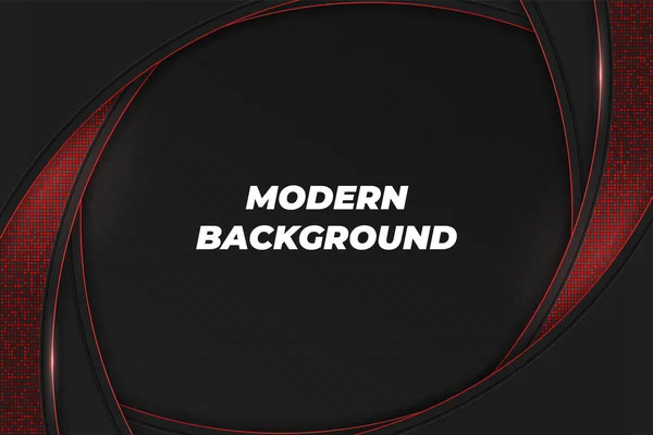 Fondo Moderno Negro Rojo Con Elemento — Vector de stock