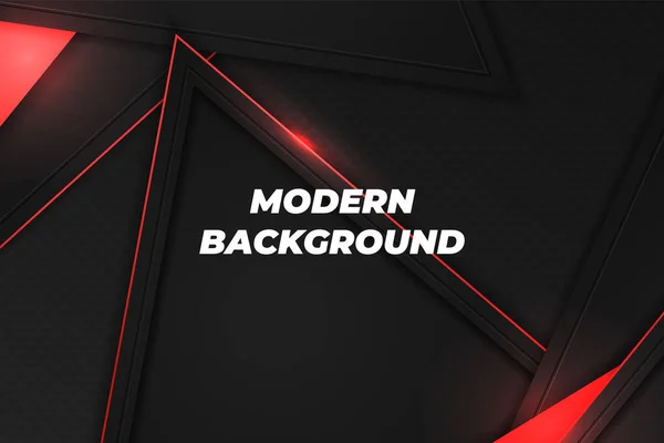 Moderner Hintergrund Schwarz Und Rot Mit Element — Stockvektor