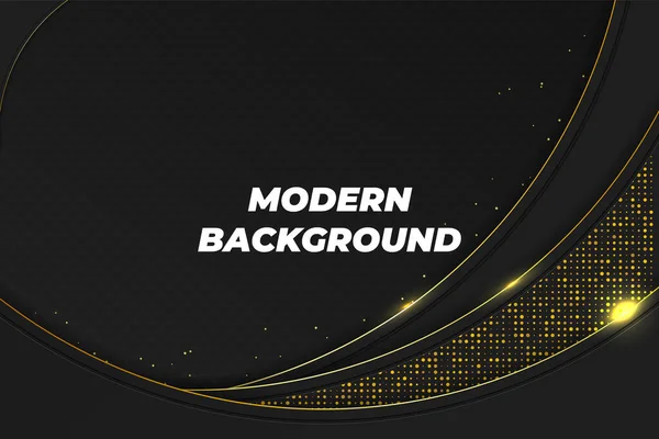 Modern Background Black Gold Element — Stock Vector
