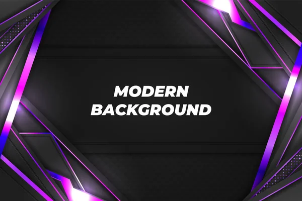 Moderner Hintergrund Schwarz Und Lila Mit Elementen — Stockvektor