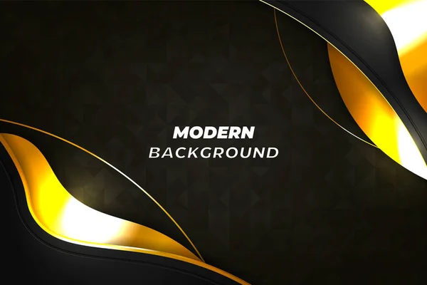 Moderner Luxus Hintergrund Schwarz Und Gold Mit Element — Stockvektor