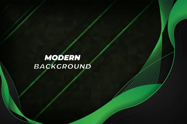 Moderne Luxus Hintergrund Schwarz Und Grün Mit Element — Stockvektor
