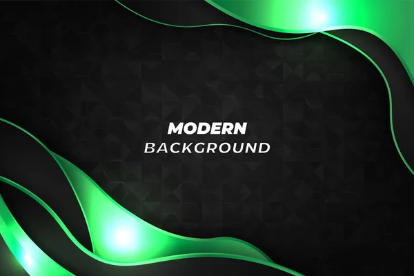 Moderne Luxus Hintergrund Schwarz Und Grün Mit Element — Stockvektor