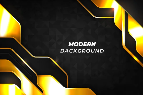 Moderner Luxus Hintergrund Schwarz Und Gold Mit Element — Stockvektor