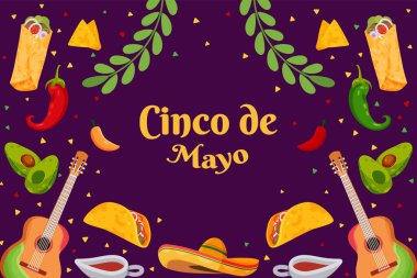 Düz Cinco De Mayo Meksika tatil geçmişi