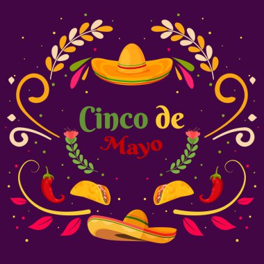 Düz Cinco De Mayo Meksika bayramı kutlaması geçmişi
