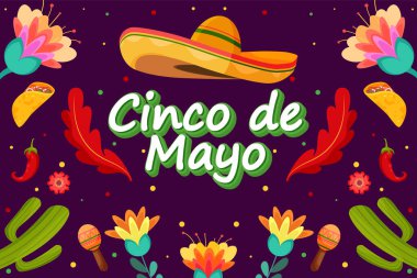 Düz Cinco De Mayo bayram kutlama festivali geçmişi