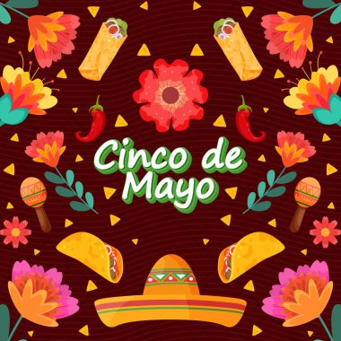 Düz Cinco De Mayo Meksika tatil festivali geçmişi