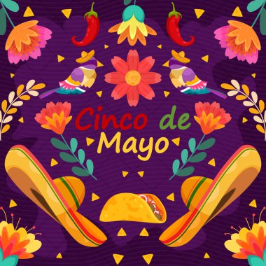 Düz Cinco De Mayo tatil festivali geçmişi