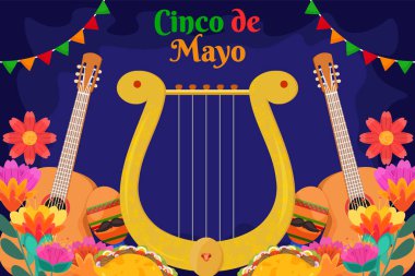 Düz Cinco De Mayo Meksika festivali geçmişi