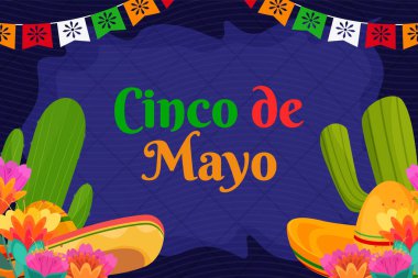 Düz Cinco De Mayo Meksika festivali geçmişi