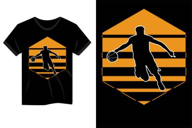 Basketbolcu klasik t-shirt tasarımı