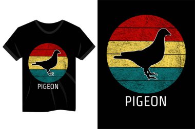 Güvercin antika tişört tasarımı