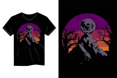 Cadılar Bayramı titreşimleri klasik t-shirt tasarımı