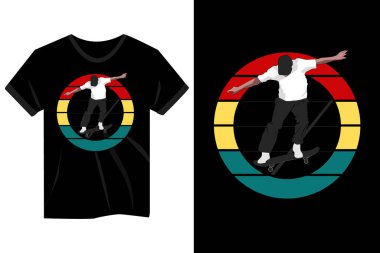 Kaykaycı adam tişört tasarımı