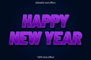 Yeni yıl düzenlenebilir metin efekti tarzınız kutlu olsun