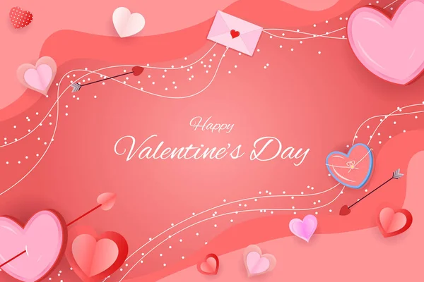 Happy Valentine Day Background Element — Stock Vector
