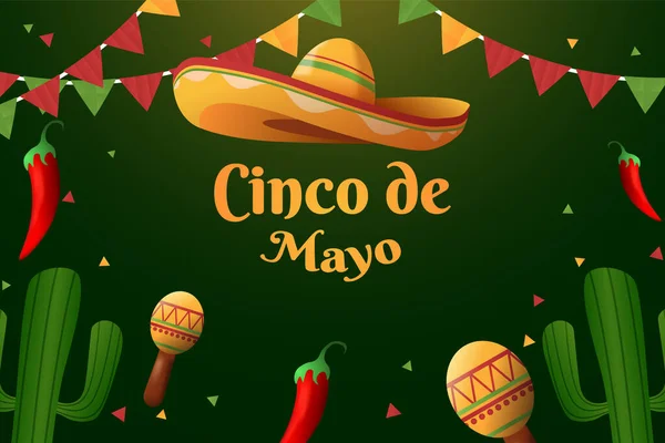 Gradyan Cinco De Mayo arkaplanı