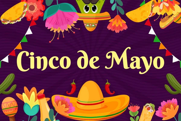 Arka plan dairesi Cinco De Mayo Meksika festivali