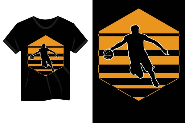 Basketballspieler Vintage Shirt Design — Stockvektor