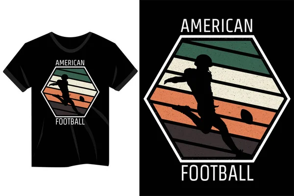 American Football Spieler Vintage Shirt Design — Stockvektor