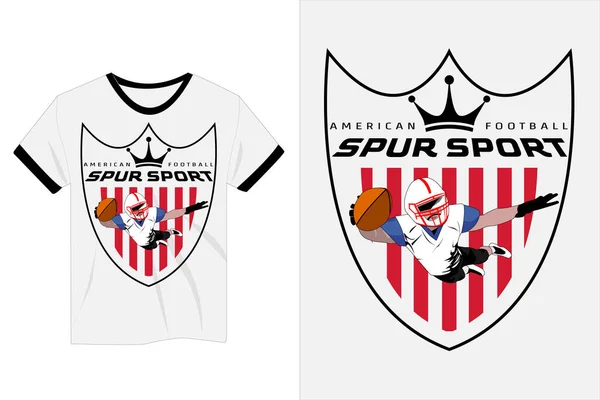 Shirt Design Für American Football — Stockvektor