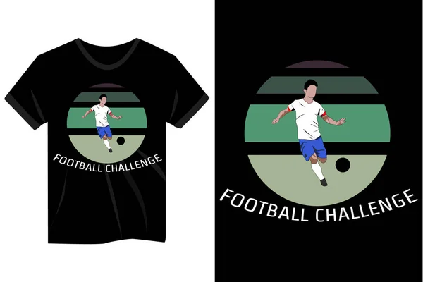 Fußball Herausforderung Vintage Shirt Design — Stockvektor