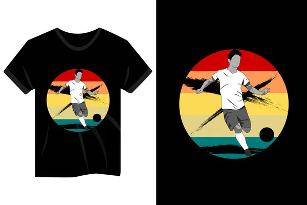 Fußballspieler Vintage Shirt Design — Stockvektor