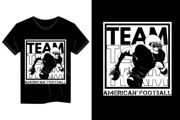Ομάδα Αμερικανικό Ποδόσφαιρο Vintage Πουκάμισο Σχεδιασμό — Διανυσματικό Αρχείο