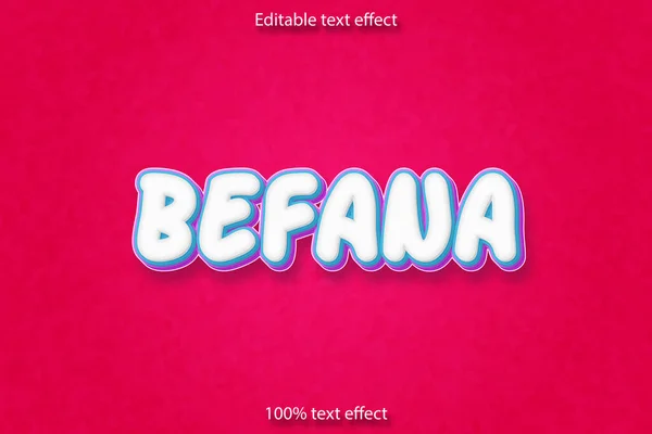 Befana Ededitable Text Effect Cartoon Style — стоковий вектор