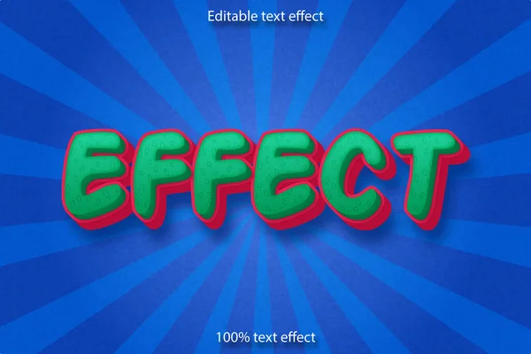 Efecto Editable Estilo Dibujos Animados Efecto Texto — Vector de stock