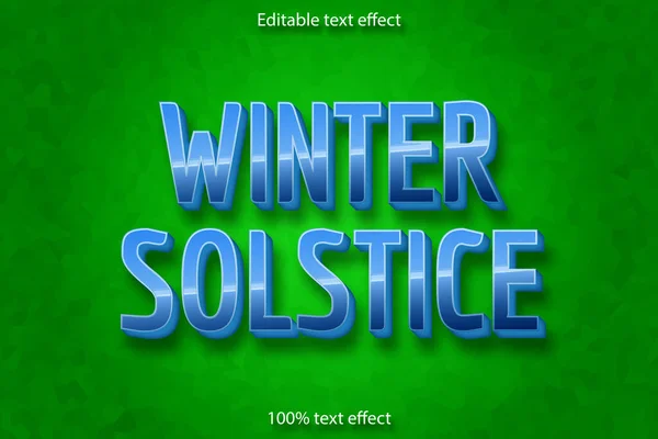 Зимове Сонцестояння Змінений Текст Ефект Мультфільму Стиль — стоковий вектор