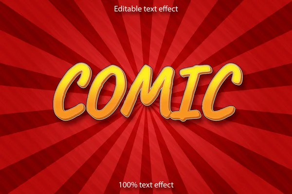 Comic Bewerkbare Tekst Effect Cartoon Stijl — Stockvector