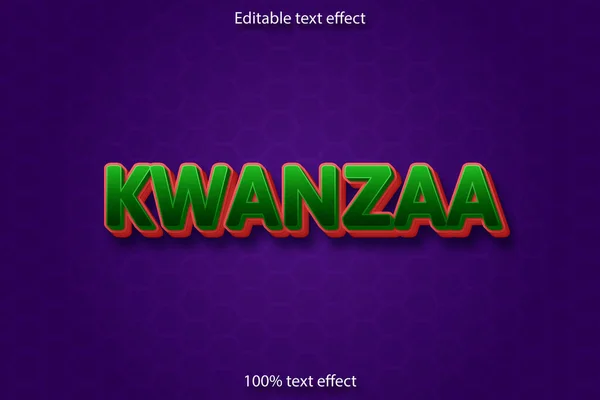 Kwanzaa Edededededededededable Text Effect Cartoon Style — стоковий вектор