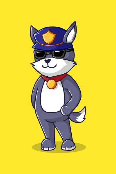 Zeichentrickfilm Polizeihund — Stockvektor