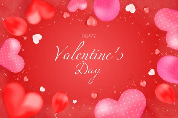 Feliz Día San Valentín Papel Fondo Cortado Con Elemento — Archivo Imágenes Vectoriales