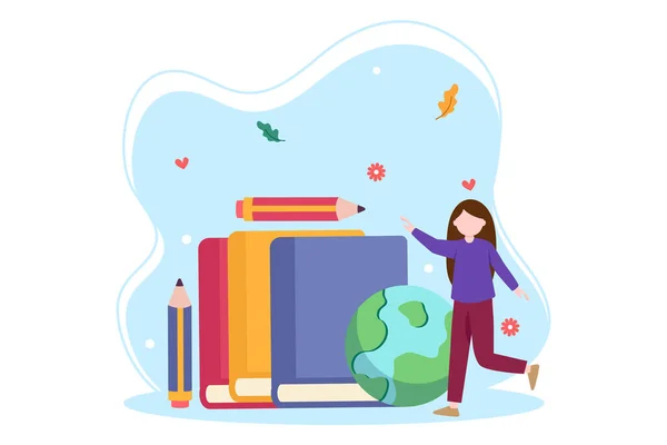 stock vector World Book Day Flat Design