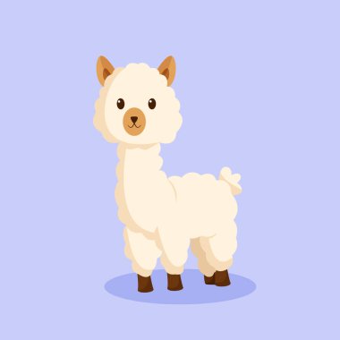 Şirin Alpaca Karakter Tasarımı Çizimi
